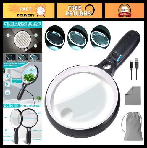 Large led magnifying glass - led, 10x